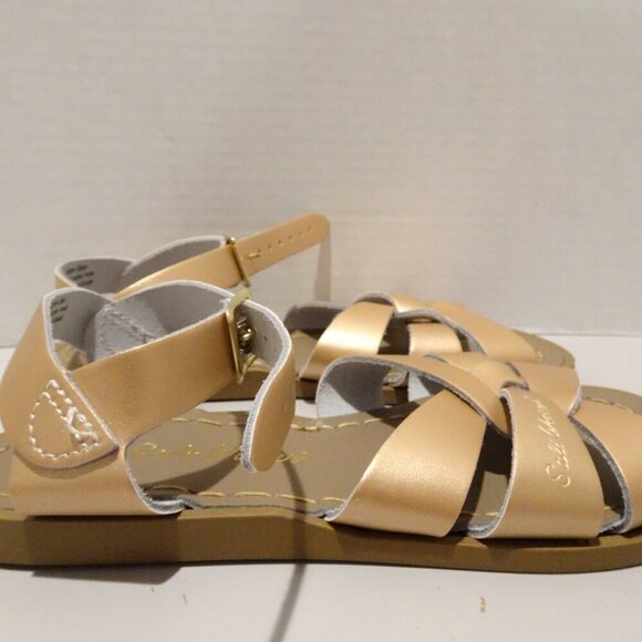 Salt Water Little Girl's Rose Gold Sandals Size 1 Leather - Picture 2 of 5